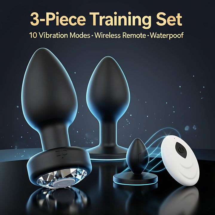 Vibrating Anal Plug with Remote Control | Silicone Butt Plug 10 Modes Prostate Massager - Mairalea