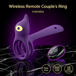 Vibrating Cock Ring Couples Sex Toy, Dual Ring Vibrator with Clitoral & G-Spot Stimulation - Mairalea