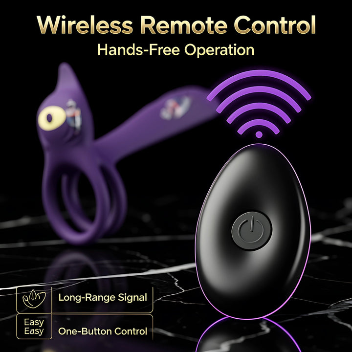 Vibrating Cock Ring Couples Sex Toy, Dual Ring Vibrator with Clitoral & G-Spot Stimulation - Mairalea
