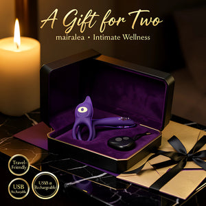 Vibrating Cock Ring Couples Sex Toy, Dual Ring Vibrator with Clitoral & G-Spot Stimulation - Mairalea