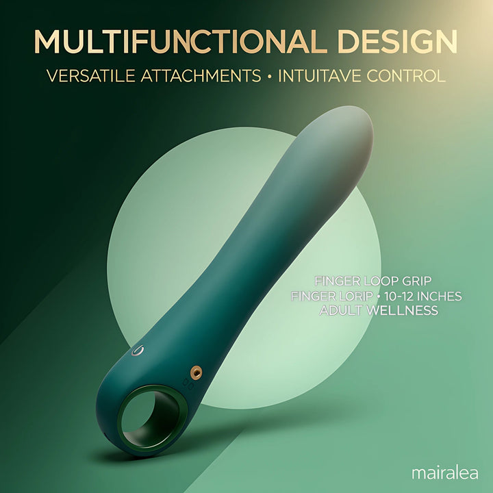 Vibrating Dildo G-Spot Vibrator, 10 Modes Silicone Clitoral & Nipple Stimulator for Women - Mairalea