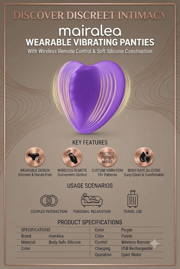 Vibrating Panties | Remote Control Wearable Underwear with Controller for Women - Mairalea