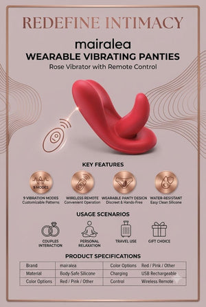 Vibrating Panties | Remote Control Wearable Underwear with Multiple Speeds - Mairalea