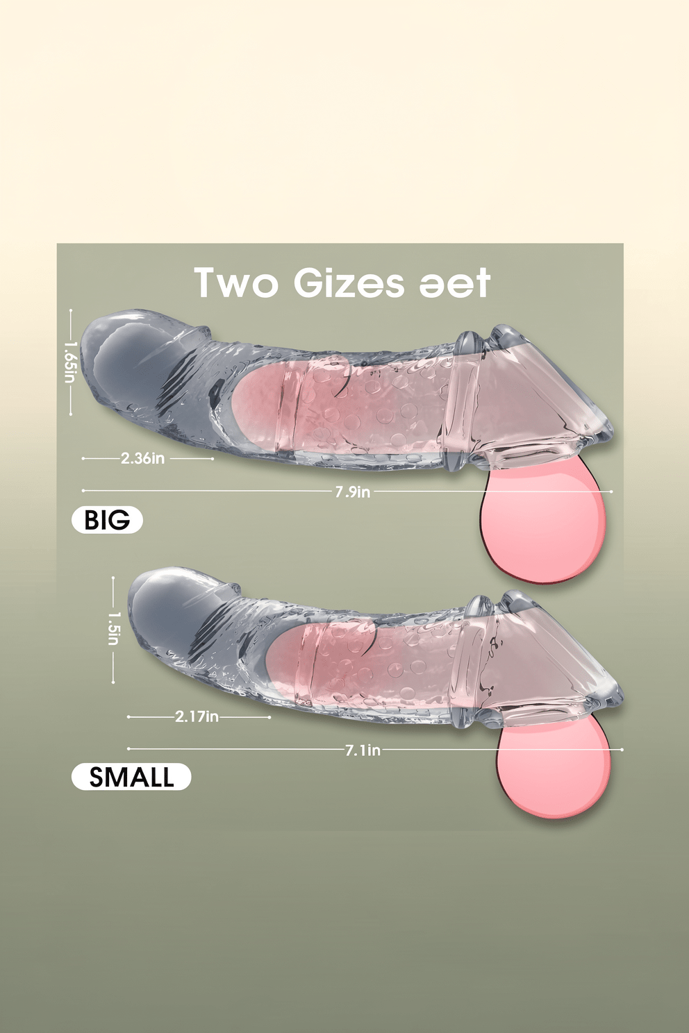 Vibrating Penis Sleeve for Couples – Penis Extender Sleeve Adds Girth & Length, Remote Control Cock Sleeve with Multiple Vibration Modes, Stretchy Fit, Waterproof Male Enhancer, 2-Pack - Mairalea