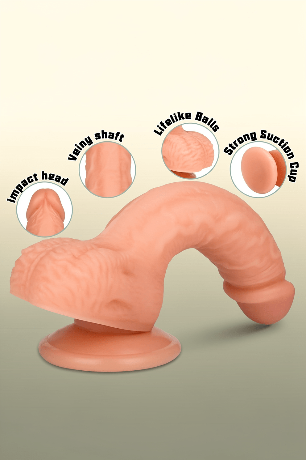 Vikkiy 7.3 Inch Realistic Dildo Feels Like Skin Body-Safe Material G spot Stimulator Dildos with Strong Suction Cup for Hands-Free Play Sex Toys for Adult - Mairalea