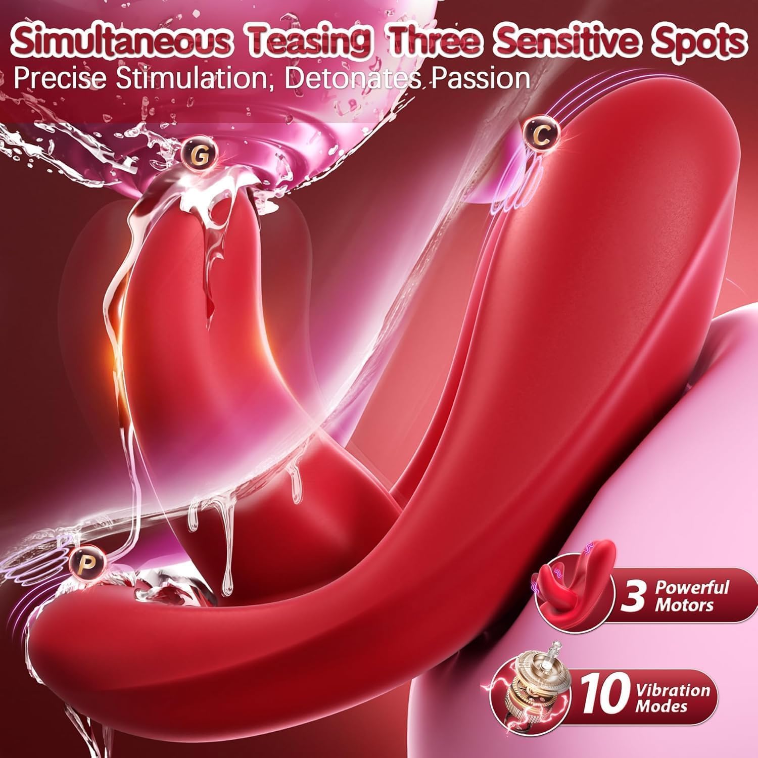 Wearable Rose 2026 New Travel Mini Panties Remote Control Toys Underwear for Women Vibrate Panties Device 9 Speeds Great for Her On Date Nigh HAB5 (red2) - Mairalea