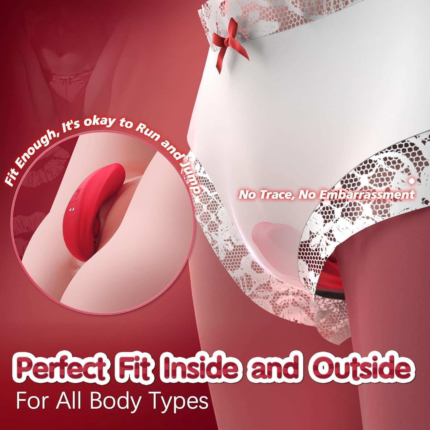 Wearable Rose 2026 New Travel Mini Panties Remote Control Toys Underwear for Women Vibrate Panties Device 9 Speeds Great for Her On Date Nigh HAB5 (red2) - Mairalea