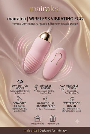 Wireless Vibrating Egg | Remote Control Wearable Love Egg, Waterproof, Multiple Modes, Quiet - Mairalea